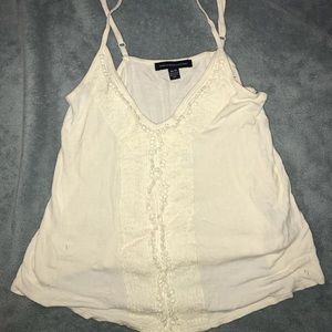 cream white flowy tank